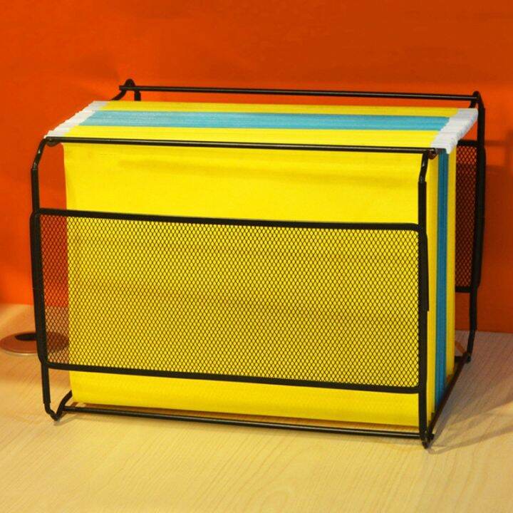 2x-a4-mesh-metal-file-organizer-box-hanging-file-folder-box-desk-storage-holder-shelf-holder-storage-for-office-home