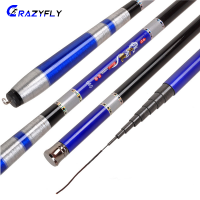 Crazyfly 3.6/4.5/5.4/6.3Mไม้หดได้คาร์บอนเบ็ดตกปลาSuper Hardน้ำหนักเบาเป็นพิเศษปลาคาร์พตกปลาอุปกรณ์เสริมตกปลา