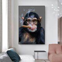 Animal Wall Art-บทคัดย่อ Monkey And Gorilla Canvas Painting โปสเตอร์และภาพพิมพ์-เหมาะสำหรับตกแต่งห้องนั่งเล่น