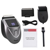 2 in 1 Waterproof Shaver Hair Clipper LCD Display Razor USB Rechargeable Beard Trimmer Ceramic Blade Hair Cutting Machine