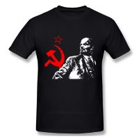 【New】Ussr Red สหภาพโซเวียตคอมมิวนิสต์ Lenin เสื้อยืดชาย Streetwear เสื้อแขนสั้นผ้าฝ้ายขนาดใหญ่ Homme Tee เสื้อ