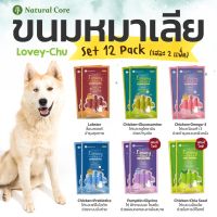 CGD ขนมสุนัข [12 เเพ็ค 6 สูตร] Natural Core Lovey Chu ขนมหมาเลีย ไม่ใส่เกลือ น้ำตาล คุณค่าทางสาร ขนมหมา  ขนมสัตว์เลี้ยง