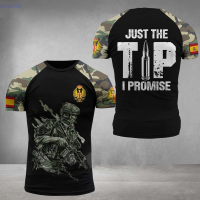 Mens 2023！New！Summer Fashion Spanish Style 3D Portuguese Military Print T-shirt High quality products （Freeprinting of names）