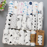 มัสลินผ้าห่มผ้าฝ้ายเด็ก Swaddles 120*120เซนติเมตรนุ่มผ้าห่มทารกแรกเกิดอาบน้ำตาข่ายทารกเด็กห่อ Sleepsack รถเข็นเด็กปก