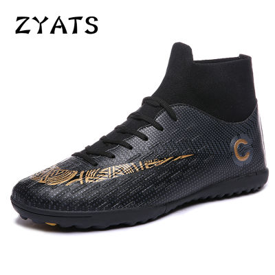 ZYATS ผู้ชายข้อเท้าสูง AG Sole กลางแจ้ง Cleats รองเท้าฟุตบอลรองเท้าฟุตบอล Cleats เด็กผู้หญิงยาว Spikes Chuteira Futebol รองเท้าผ้าใบ