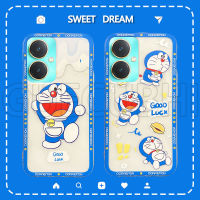 เคส Vivo Y27 2023 การ์ตูนน่ารัก ลายโดราเอมอน เคสซิลิโคนนิ่มใส vivo Y27 5G เคสมือถือ