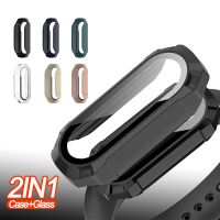 Armor Case For Xiaomi Mi Band 7 7NFC Screen Protector Cover Miband 7 Anti-knock Bumper Shell For MiBand 7/7 NFC Smart Wristband Wires  Leads Adapters