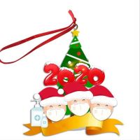 Name-Writable Snowman Christmas Tree Family Decoration Resin DIY Pendant
