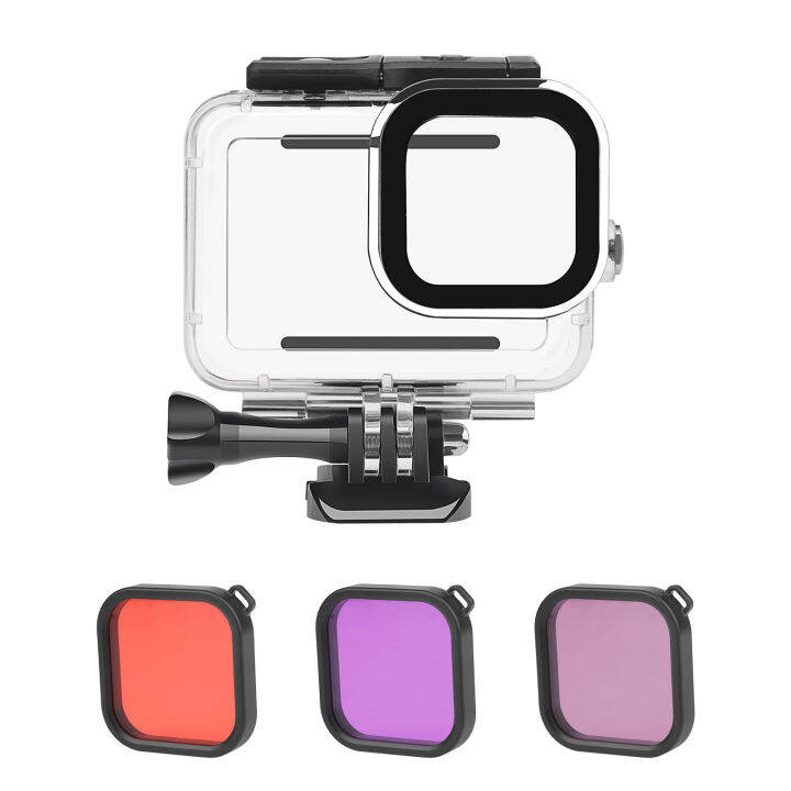 การกระทำกล้องกรณีกันน้ำสีแดงสีชมพูสีม่วงกรองชุดเปลี่ยนสำหรับ-gopro-ฮีโร่1011ดำน้ำท่องดำน้ำดูปะการัง