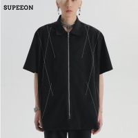 SUPEEON丨เสื้อเชิ้ตสีทึบฤดูร้อนแขนห้าส่วนผู้ชายวัยรุ่นยอดนิยมแฟชั่นขี้เกียจใหม่ทุกชุด