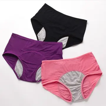 Dulasi 【COD】3 Pcs Leak Proof Menstrual Period Panties Women