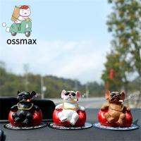 OSSMAX ตุ๊กตาสัตว์เครื่องประดับแผงหน้ารถบูลด็อกแดชบอร์ดคอนโซลของเล่นตุ๊กตาสุนัขสุดสร้างสรรค์ที่โดดเด่นอุปกรณ์เสริมรถยนต์มีโซฟาตกแต่งบ้านรูปสุนัขประดับรถยนต์