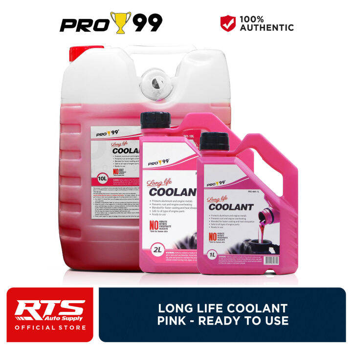 PRO99 and Peak Long Life Radiator Coolant Pink 10 Liters (10L) / 2 Liters (2L) / 1 Liter (1L