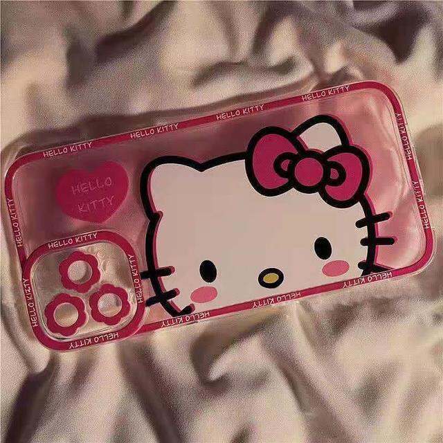 tomy-hello-kitty-cute-cartoon-cat-phone-cases-for-iphone-14-13-12-11-pro-max-mini-x-xr-xs-max-8-7-plus-se-2020-transparent-cover