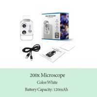 APEXEL 200X Microscope Lens with LED Light Portable Magnification Micro Pocket Macro Lenses with CPL for iPhone Samsung