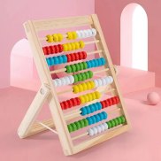 Mini Wooden Abacus Toy Early Math Learning Toy Numbers Colorful Counting