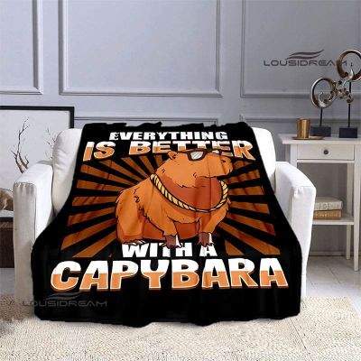 （in stock）Capibala Anime Club Blanket Picnic Blanket Retro Travel Blanket Family Birthday Gift Thin Blanket（Can send pictures for customization）