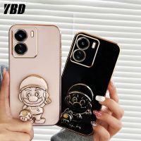 YBD การ์ตูนพับเป็นขาตั้งซูเปอร์มาริโอเคสโทรศัพท์เข้ากันได้สำหรับ Vivo Y02S Y35 Y22 Y22S Y77E Y77 (T1) y78 + Y35 + IQOO Z7X Z7 Y36 5G Y78 5G Y27 2023 4G V29E 4G Y17S V29 Lite 5G เคสฝาหลัง TPU นุ่ม