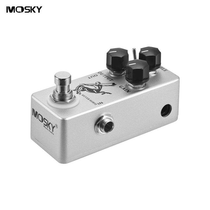 moskyaudio-ม้ากีตาร์-overdrive-ผลเหยียบเปลือกโลหะเต็มจริงบายพาสกีตาร์ผลเหยียบอุปกรณ์เหยียบสำหรับกีต้าร์