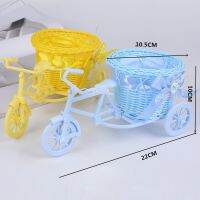 [NEW EXPRESS] Bicycle Decorative Flower Basket Newest Plastic White Tricycle Bike Design Storage Party Decor Pots for Plants