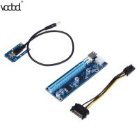 3.0 Mini 40 cm PCI-E 16PIN to PCIe Riser Card PCI Express 1x to 16x Extender Adapter with SATA Power Cable for BTC Miner Blue