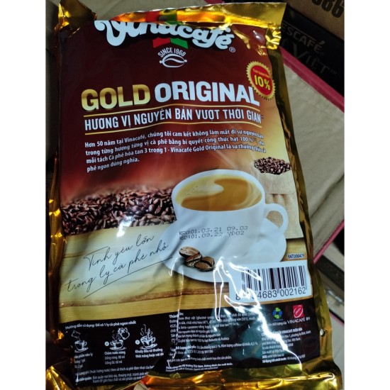 Cà phê sữa vinacafé gold original 800g 40 gói x 20g - ảnh sản phẩm 2