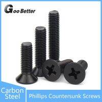 100/200/500 Buah M2 M2.5 M3 Hitam Phillips Countersunk Sekrup Baja Karbon Mini Kepala Datar Sekrup Panjang 3Mm-16Mm