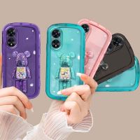 OPPO A78 5G เคส OPPO A77S A57 A77 5G เคส A76 OPPO A96 A17 A17K กรณีพร้อมขาตั้งโทรศัพท์หมุนได้หมีรุนแรงกันกระแทก