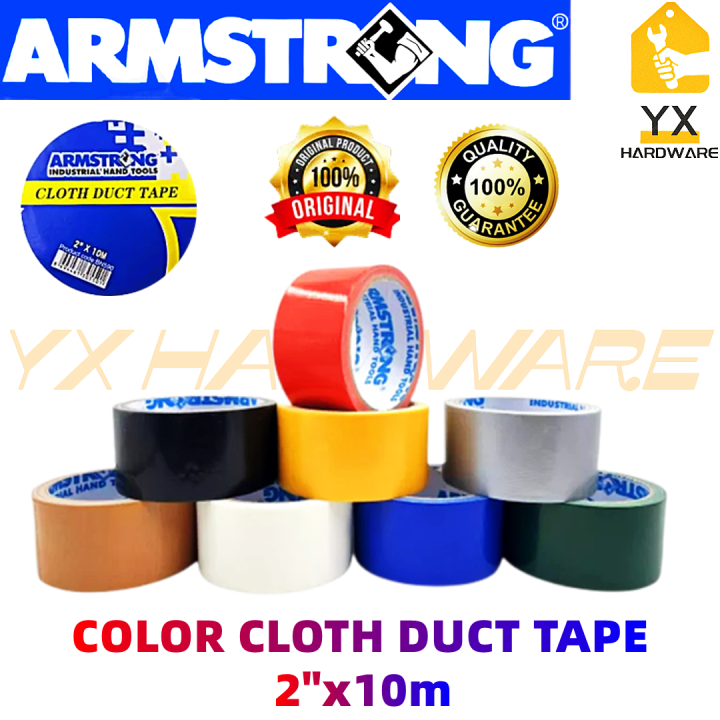 ARMSTRONG Color Duct Tape Heavy Duty Cloth Tape 2 Inches Sticky Adhesive Duct Tape 20Meter Craft