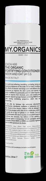 MY.ORGANICS Fortifying Conditioner - Neem and Oat pH 5.5 (ฟอร์ติฟายอิ้ง คอนดิชันเนอร์ ออร์แกนิก) นำเข้าจาก ITALY✈