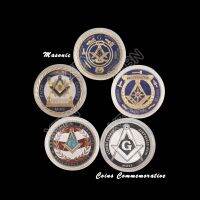 【CC】∏✚♟  Masonic Coins Commemorative Medal Souvenir Gold Plated Freemason