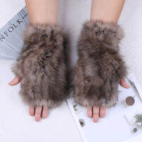 Highend Quality Womens 100 Real Sable Fur Knitted Fingerless Gloves Mittens Mitts Mit Winter Girls Mink Fur Typing Glove