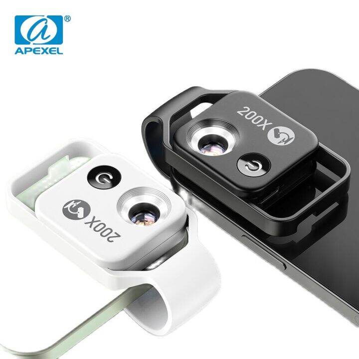APEXEL HD Powerful 200x Microscope Zoom Lens LED Mini Micro Macro