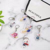 5Pcs ปรับแต่งอะนิเมะพวงกุญแจอะคริลิค Custom PVC พิมพ์จี้โลโก้ Key Chain Photo Keyring DIY ตกแต่งสำหรับกระเป๋าของขวัญ Dropship