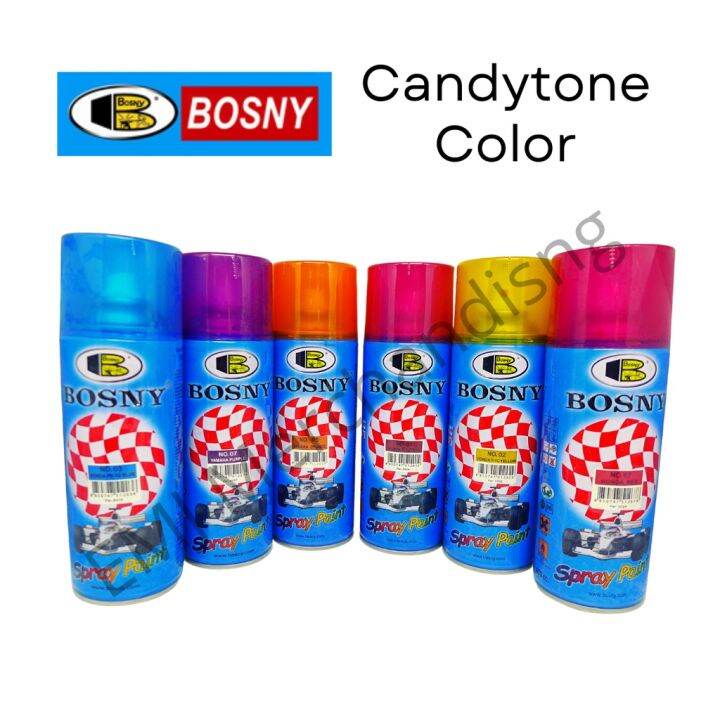 Bosny Candytone Spray Paint Candy Color Honda Color Yamaha Color