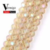 8mm Faceted Matte Champagne Crystal Glass Czech Beads For Jewelry Making Dull Polished Spacer Beads Diy Bracelet