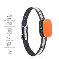 Electric Dog Training Collar Light Waterproof Rechargeable Pet Anti Bark Control Collar Electric Shocker For All Dog