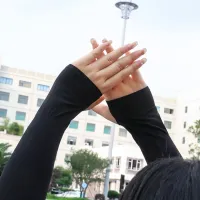 Găng tay chống nắng xỏ ngón Hàn Quốc - Bao tay đi phượt Siêu Mát chống tia UV