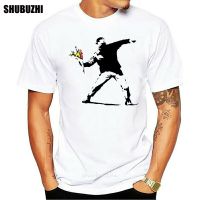 Hot Summer Sale Fashion Banksy Flowers Artist Gift Unisex T-Shirt T Shirt Cotton fashion t-shirt men cotton brand teeshirt  GWR7