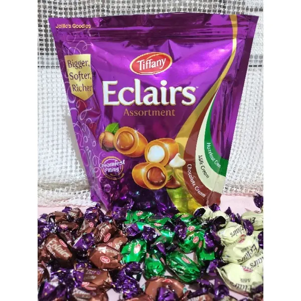 Tiffany Eclairs Chocolate Eclair Snack Hazelnut Milk Cream Eclair