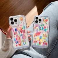 Luxury Shockproof Clear Acrylic Hard Case For iPhone 13 14 12 Pro Max 11 X XR XS Cute Sun Bee Text Transparent Soft Cover Phone Cases