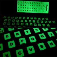 Luminous Waterproof Keyboard Stickers Russian/English/Italian/German/Spanish Protective Film Layout with Button Letters Alphabet Basic Keyboards