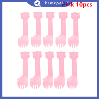 ? Homepet 10/100pcs alpaca ช้อนส้อม Bento ผักผลไม้ส้อมช้อนขนมขบเคี้ยวผลไม้ Picks