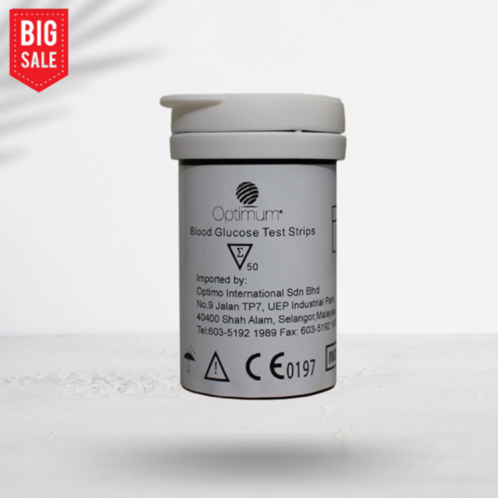 Optimum Blood Glucose Test Strips, Diabetic Sugar Check [BUY 2 FREE 1] Lazada