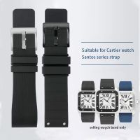 Watch Strap For Cartier Sandoz Santos 100 Series Mens Womens Watchband Silicone Rubber Watch Strap 20 23Mm Wristband Bracelet