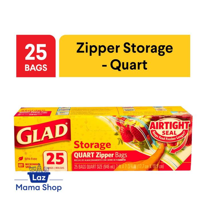 Glad Quart Zipper Bags (25 ct), Delivery Near You