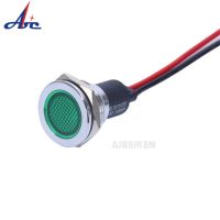 popular metal flat head 19mm 24v 220v 110v led signal light pilot lamp indicator light with cable