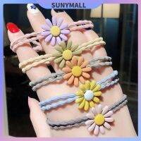 SUNYMALL สีชมพู เชือก ดอกเดซี่ แหวนผม แฟชั่น นางสาว สาว ผ้าโพกศีรษะ ความยืดหยุ่นสูง วงยาง นักเรียน อุปกรณ์ผม น่ารัก เชือกหัว