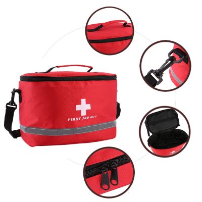 READY STOCKกีฬาตั้งแคมป์หน้าแรกการแพทย์การอยู่รอดฉุกเฉินชุดปฐมพยาบาลกระเป๋านอก Sports Camping Home Emergency Survival First Aid Kit Bag Outdoors