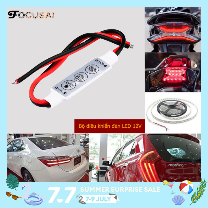 FocusAi Mở Rộng Mini 12V Dải Đèn LED Làm Mờ Bộ Điều Khiển Có Công ...